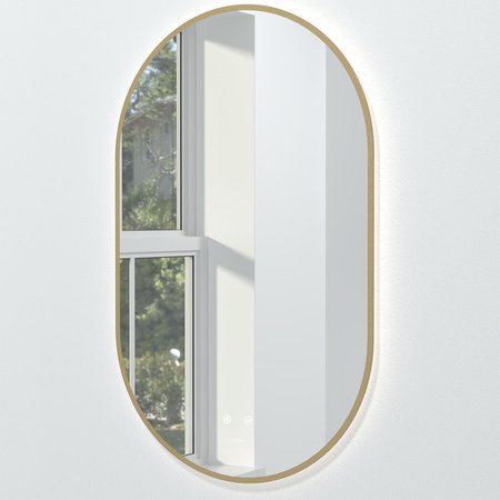 Murello 500 LED Mirror Brushed Brass - Bathroom Mirrors
