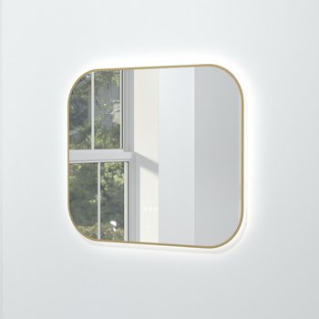 Marbella LED Mirror 800 x 700mm - Gold