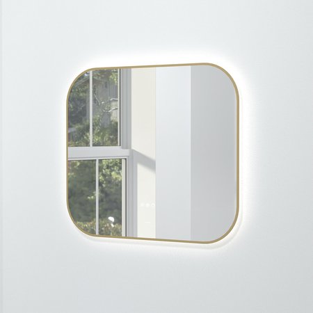 Marbella LED Mirror 800 x 700mm - Gold - Bathroom Mirrors