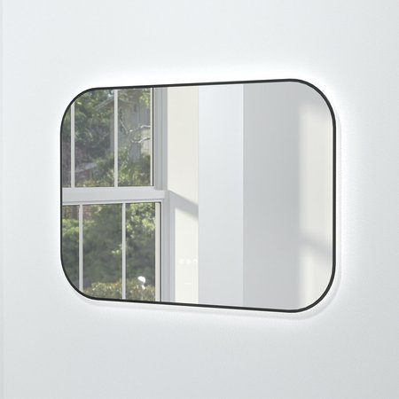 Marbella LED Mirror 1000 x 700mm - Black - Bathroom Mirrors