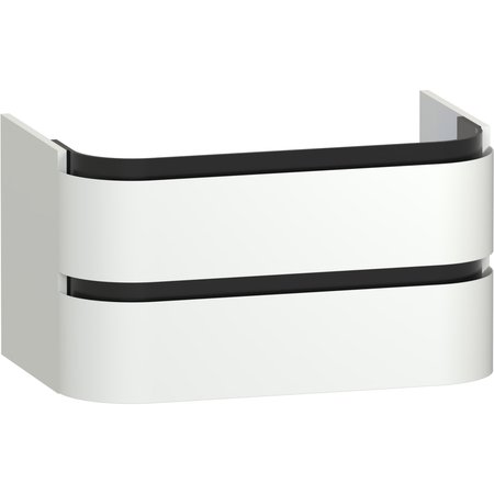 Diamante 800 WH Vanity Unit 2 Drawer - Satin White - Diamante