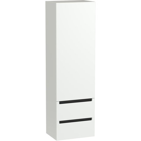 Diamante 450 Tall Wall Unit - Satin White - Diamante
