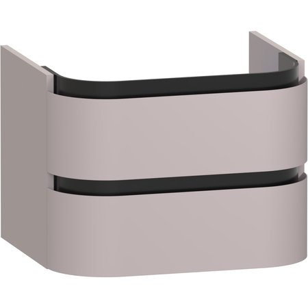 Diamante 600 WH Vanity Unit 2 Drawer - Satin Weave - Diamante