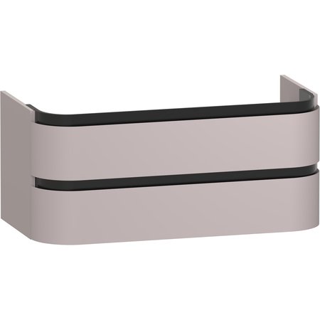 Diamante 1000 WH Vanity Unit 2 Drawer - Satin Weave - Diamante