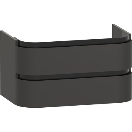 Diamante 800 WH Vanity Unit 2 Drawer - Satin Grey - Diamante