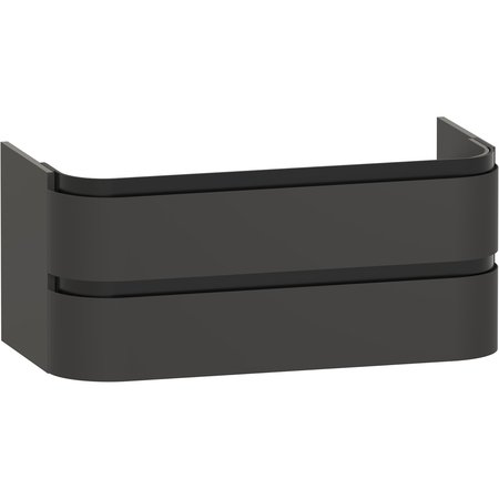 Diamante 1000 WH Vanity Unit 2 Drawer - Satin Grey - Diamante