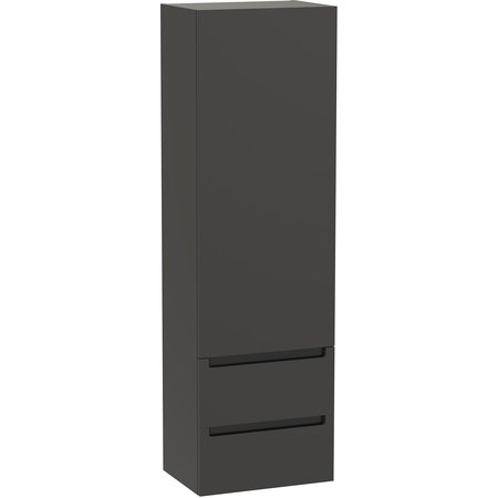 Diamante 450 Tall Wall Unit - Satin Grey - Diamante