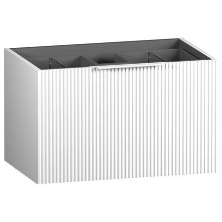 Tesima 700 WH Vanity Unit 2 Drawer Fluted - Coral White - Tesima