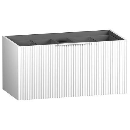 Tesima 900 WH Vanity Unit 2 Drawer Fluted - Coral White - Tesima