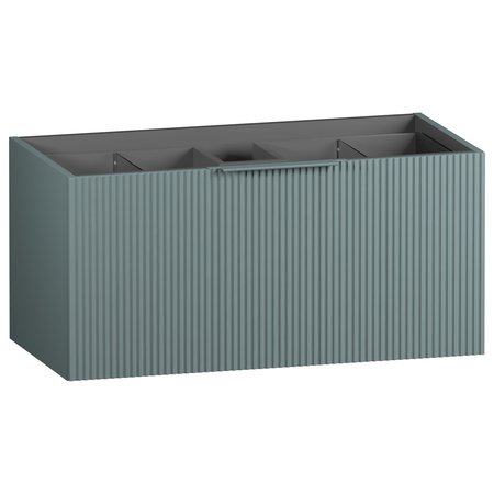 Tesima 900 WH Vanity Unit 2 Drawer Fluted - Fir Green - Tesima