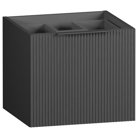 Tesima 500 WH Vanity Unit 2 Drawer Fluted - Matt Black - Tesima
