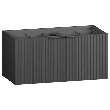 Tesima 900 WH Vanity Unit 2 Drawer Fluted - Matt Black - Tesima