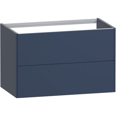 Isla 800 Two Drawer Vanity Unit - Navy Blue - Isla