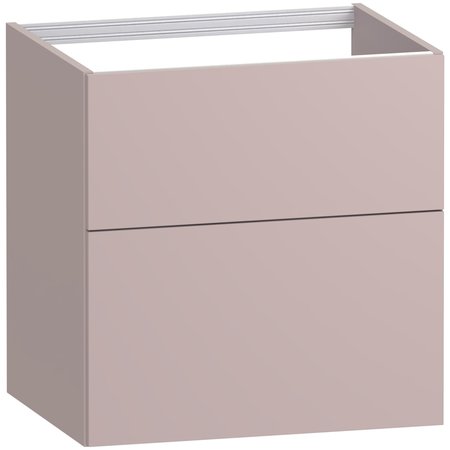 Aurelia 600 Two Drawer Vanity Unit - Blush Pink - Aurelia