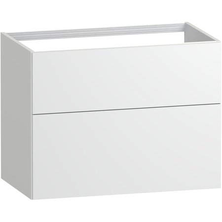 Aurelia 800 Two Drawer Vanity Unit - Muted White - Aurelia