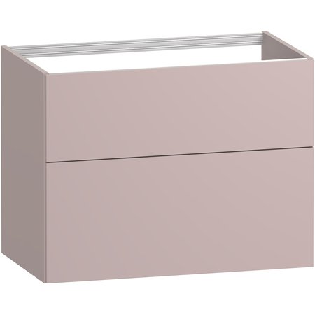Aurelia 800 Two Drawer Vanity Unit - Blush Pink - Aurelia