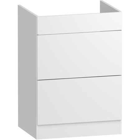 Aurelia 600 Two Drawer FS Vanity Unit - Muted White - Aurelia