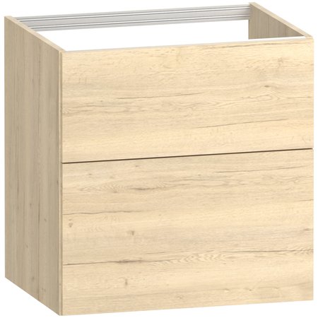 Aurelia 600 Two Drawer Vanity Unit - Light English Oak - Aurelia