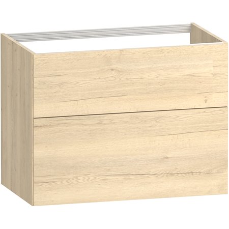 Aurelia 800 Two Drawer Vanity Unit - Light English Oak - Aurelia
