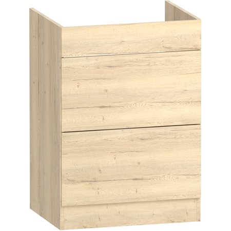 Aurelia 600 Two Drawer FS Vanity Unit - Light English Oak - Aurelia