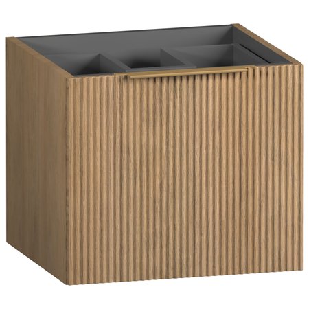 Tesima 500 WH Vanity Unit 2 Drawer Fluted - Tortona Oak - Tesima