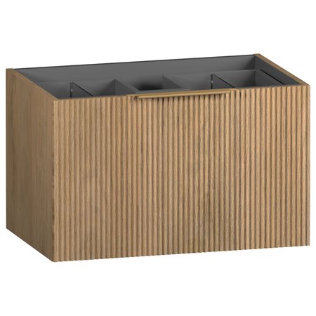 Tesima 700 WH Vanity Unit 2 Drawer Fluted - Tortona Oak - Tesima