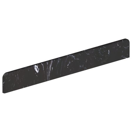Solid Surface Upstand 644 x 80 x 12mm Nero Marquina - Petra