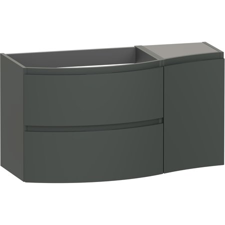 Levanto 1040 Wall Hung Wing Vanity Unit LH - Fir Green - Levanto