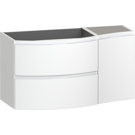 Levanto 1040 Wall Hung Wing Vanity Unit LH - Coral White - Levanto