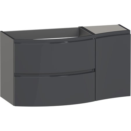 Levanto 1040 Wall Hung Wing Vanity Unit LH - Ember Gloss - Levanto