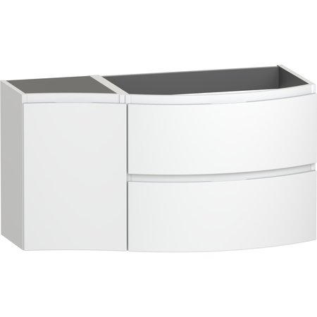 Levanto 1040 Wall Hung Wing Vanity Unit RH - Coral White - Levanto