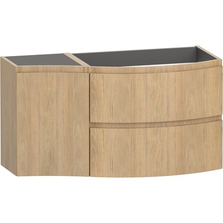 Levanto 1040 Wall Hung Wing Vanity Unit RH - Tortona Oak - Levanto