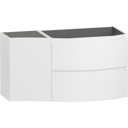 Levanto 1040 Wall Hung Wing Vanity Unit RH - Porcelain White - Levanto