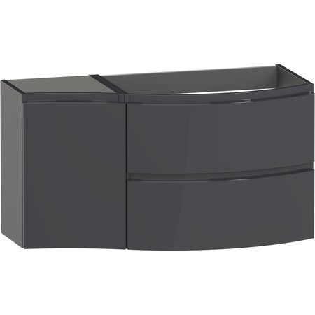 Levanto 1040 Wall Hung Wing Vanity Unit RH - Ember Gloss - Levanto