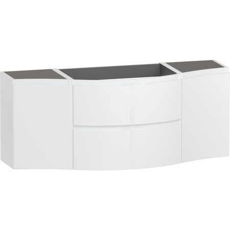 Levanto 1375 Wall Hung Vanity Unit - Porcelain White - Levanto