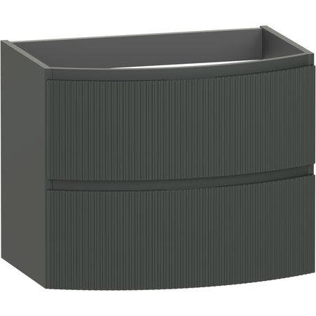 Levanto Fluted 700 Wall Hung Vanity Unit - Fir Green - Levanto