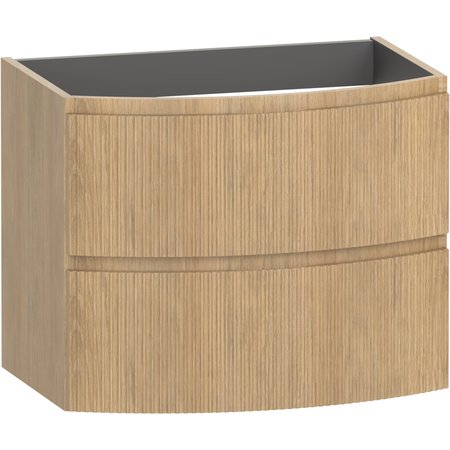 Levanto Fluted 700 Wall Hung Vanity Unit - Tortona Oak - Levanto